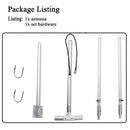 Antena de Radio FM/HD de Largo Alcance para Exteriores 88-108MHz - Poste Ajustable de Aleación de Aluminio, Conector PL259 Macho, Entrada Máxima de 150W, VSWR <1.3 para Receptores Onkyo Yamaha Marantz - Recepción Mejorada del Señal, Instalación Fácil, An
