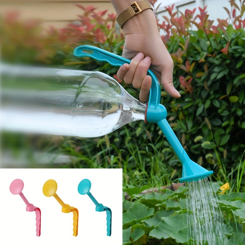 Rociador de regadera portátil ergonómico con boquilla azul de plástico y mango ergonómico - Distribución uniforme para suculentas, hierbas, bonsái - Jardín, patio, oficina, regaderas para plantas, herramienta de riego para jardín, diseño amigable para el