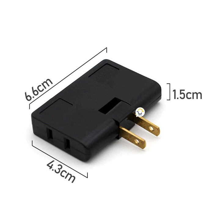 Adaptador 3 Salidas X2 Toma Corriente Enchufe Plegable 180 Grados W1210