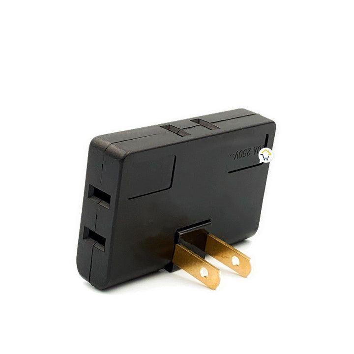 Adaptador 3 Salidas X2 Toma Corriente Enchufe Plegable 180 Grados W1210
