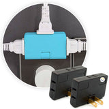 Adaptador 3 Salidas X2 Toma Corriente Enchufe Plegable 180 Grados W1210