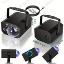 Luces de Fiesta DJ Disco Ball con Proyección Gobo y Control de Sonido, Cable USB de 3.02 Metros, Luces RGB Estroboscópicas para Fiestas, Promociones, Cumpleaños, Navidad, Bodas y Clubes