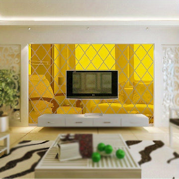Un conjunto de pegatinas de espejo acrílico extraíbles para pared, calcomanías de pared de vinilo para fondos de pared artísticos, pegatinas de espejo 3D adecuadas para dormitorios, hogares, salas de estar, decoración de oficina creativa de bricolaje.