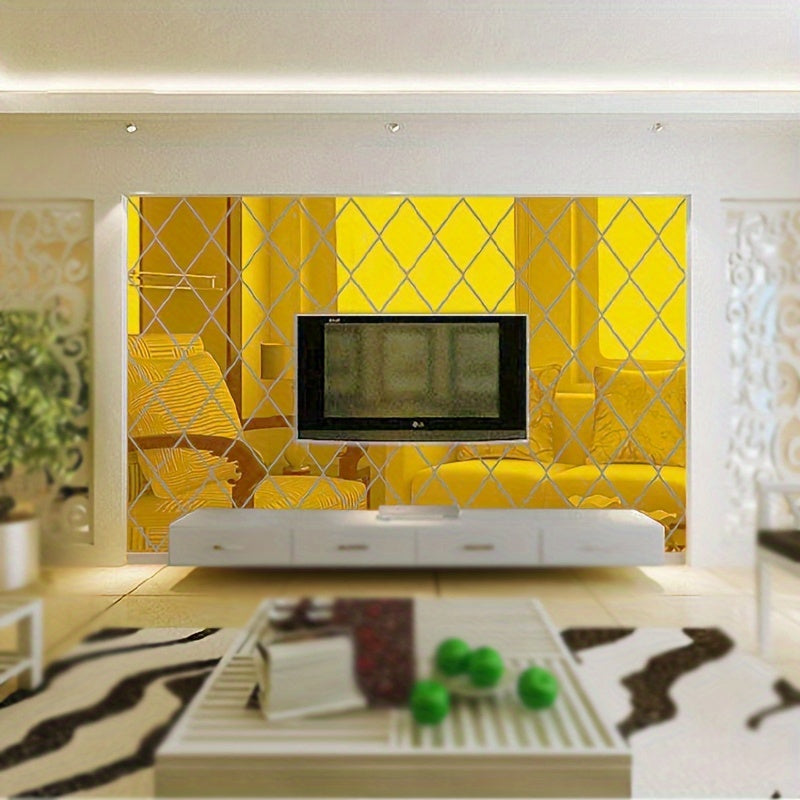 Un conjunto de pegatinas de espejo acrílico extraíbles para pared, calcomanías de pared de vinilo para fondos de pared artísticos, pegatinas de espejo 3D adecuadas para dormitorios, hogares, salas de estar, decoración de oficina creativa de bricolaje.
