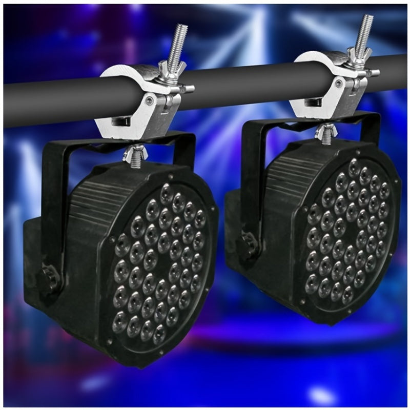 Abrazadera de Acoplamiento Giratoria para Truss de Iluminación DJ para Tubo Doble de 30mm-35mm, Abrazadera de Tubo de Doble Cabeza de Liberación Rápida con Anillos de Compensación, Aluminio - Ideal para Equipos de Iluminación y Escenario