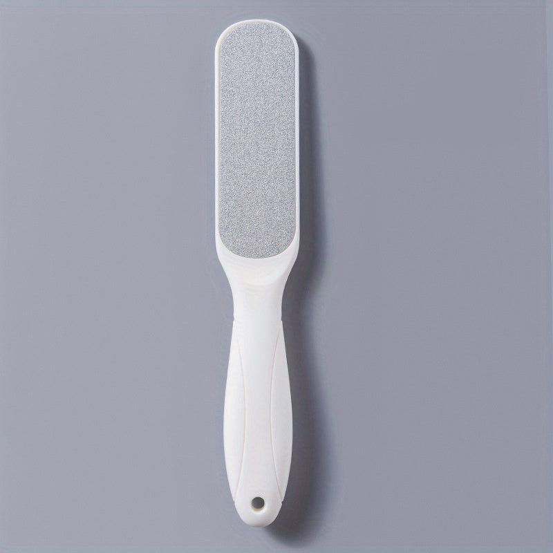 4 piezas de limpiador de pies de doble acción y raspadores - Herramienta exfoliante ergonómica de doble punta para pies muertos claros beige y pies rotos - Cuidado personal manual sin batería (plástico duradero), eliminador de pies, cuidado exfoliante de