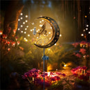1 Luz de Jardín Solar Hada Luna de Hierro - Decoración Exquisita al Estilo Cuento de Hadas para Patios, Senderos y Gazebos