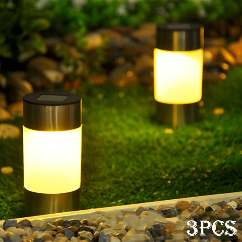 3pcs Luces Solares para Césped, Luz Decorativa LED Solar Exterior IP44