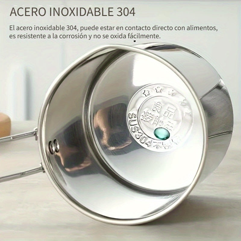 Freidora de Acero Inoxidable Resistente con Filtro Integrado - Freidora Comercial y Doméstica, Tapa de Gran Apertura, Diseño Fácil de Limpiar - Sin Necesidad de Electricidad, Ideal para Papas Fritas, Pollo, Pescado - Aparato Compacto que Ahorra Espacio e