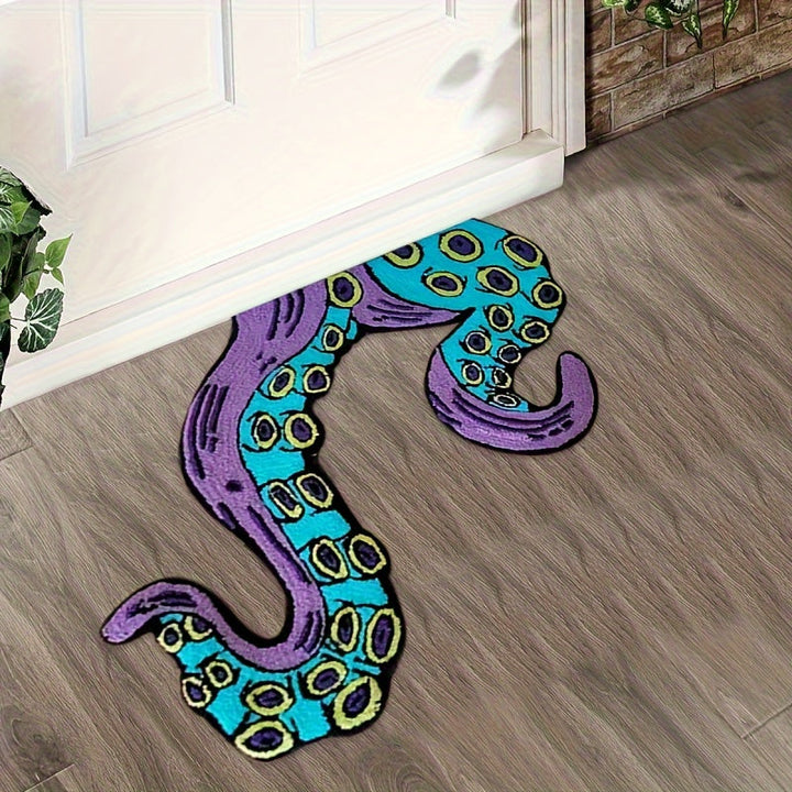 Alfombra de entrada con tentáculos de pulpo KRAKEN, decorativa para hogar, dormitorio, sala, baño o cocina