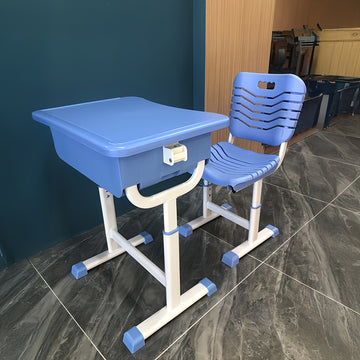 Juego de mesa y silla elevable para estudio individual, escritorio escolar con silla ergonómica adecuado para escuelas, familias e instituciones educativas