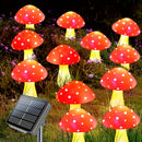 Luces Solares de Hongos - Decoración para Jardín Exterior con 8/12/20 Hongos, Iluminación Solar de 8 Modos para Césped, Fiestas y Campamentos, Ideal para Exteriores y Caravanas