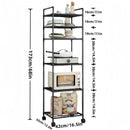 Carrito de almacenamiento metálico multinivel con ruedas, diseño reforzado y resistente para organizar cocina, sala, balcón y baño