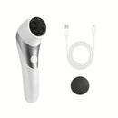 Kit portátil de eliminación eléctrica de pies USB, diseño profesional para cuidado seco y agrietado, color beige claro, fácil de usar, cabezal reemplazable, herramienta profesional para el cuidado de los pies, regalo ideal para mudanzas, Halloween o Acci