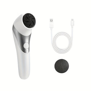 Kit portátil de eliminación eléctrica de pies USB, diseño profesional para cuidado seco y agrietado, color beige claro, fácil de usar, cabezal reemplazable, herramienta profesional para el cuidado de los pies, regalo ideal para mudanzas, Halloween o Acci