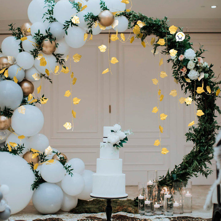 Enredadera Decorativa X12 Metálica Follaje Artificial Decoración Hogar Jardín HG04