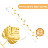 Enredadera Decorativa X12 Metálica Follaje Artificial Decoración Hogar Jardín HG04