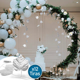 Enredadera Decorativa X12 Metálica Follaje Artificial Decoración Hogar Jardín HG04