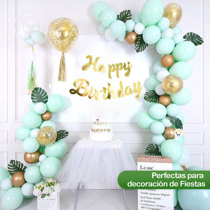 Plantas Artificiales Hojas Grandes X12 Decoración Tropical Fiestas 6290