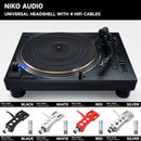 Carcaj de Tocadiscos HI-FI: Carcaj para tocadiscos DJ, disponible en múltiples colores, incluye 4 cables de alta fidelidad, material de aleación premium, soporte antientropía para brazo