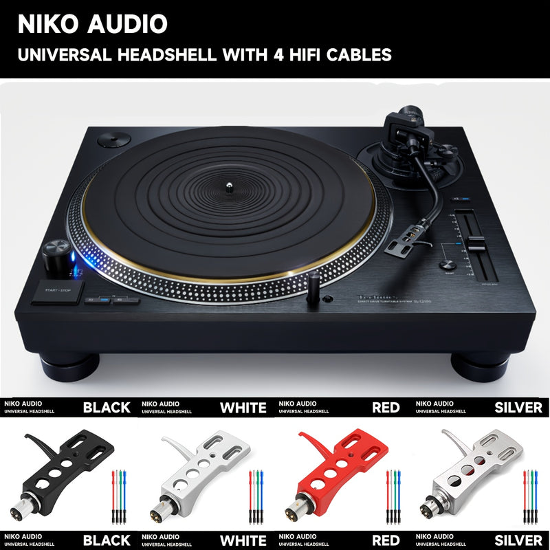 Carcaj de Tocadiscos HI-FI: Carcaj para tocadiscos DJ, disponible en múltiples colores, incluye 4 cables de alta fidelidad, material de aleación premium, soporte antientropía para brazo