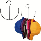 1pc Soporte de sombrero de acero inoxidable duradero - Organizador de sombreros colgantes multifuncional, Diseño ahorrador de espacio, Sostiene 20+ gorras de béisbol, Fácil instalación para armario y puerta