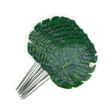 Plantas Artificiales Hojas Grandes X12 Decoración Tropical Fiestas 6290