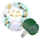 Plantas Artificiales Hojas Grandes X12 Decoración Tropical Fiestas 6290