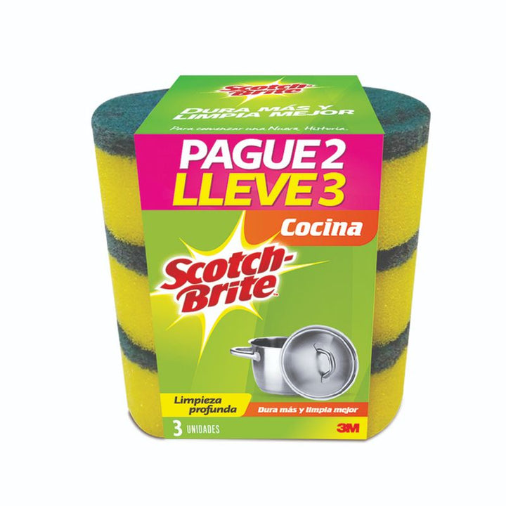ESPONJA SCOTCHBRITE 3U MULTIUSOS OFERTA