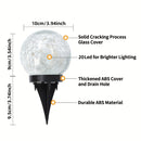 2 Piezas de Luces Solares Globos Impermeables para Exteriores - Bolas de Vidrio Agrietado, Decoraciones para Patio y Jardín Exterior