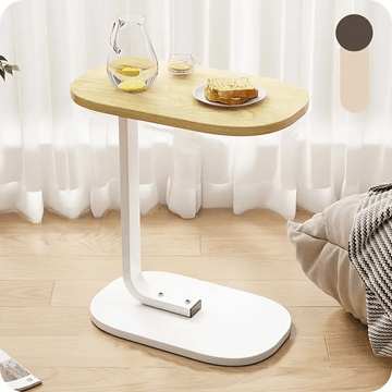 [2 Colores Disponibles] Mesa Pequeña En Forma De C De Estilo Moderno Y Sencillo | Diseño De Estilo Nórdico, Versátil Para Todos Los Estilos De Hogar, Lujo Ligero Y Alta Apariencia, Estable Y Duradera!