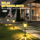6 piezas de luces LED solares para jardín, luces de cristal para caminos para césped, luces de tierra para exteriores aptas para patios, jardines, villas, parques y luces de ambiente decorativas de Halloween.