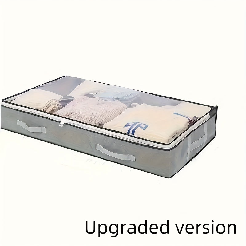 Bolsa de almacenamiento de viaje útil, Bolsa de protección de ropa conveniente. Bolsa de almacenamiento bajo la cama, 1pc, Gran capacidad de tela no tejida, Organizador de ropa y edredón con asas, Organización plegable de dormitorio, Almacenamiento bajo