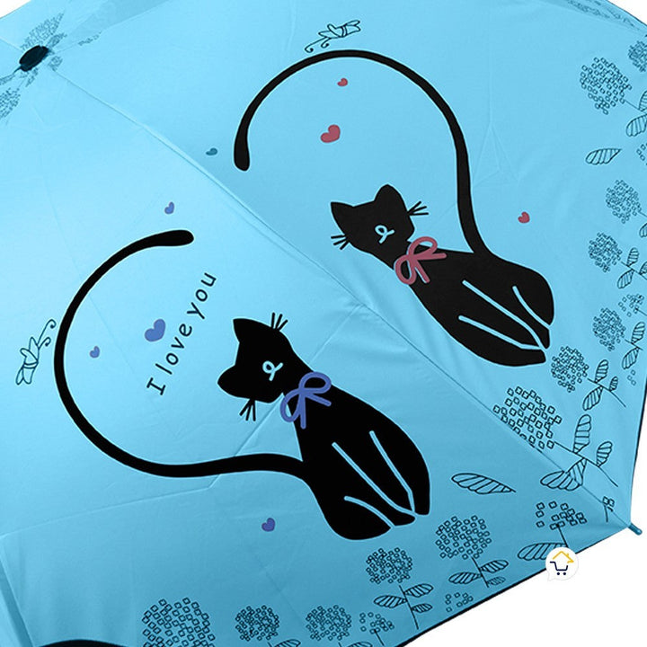 Sombrilla Gatos Paraguas Resistente Protección Filtro UV 035