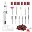 Broca Eléctrica Portátil para Uñas, Juego Compacto de Lima Profesional para Acrílico y Gel, Herramientas de Manicura y Pedicura con Estilo para Uso en Salón o Hogar, Color Blanco