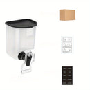 1pc Dispensador de pared ClearView para cocina y baño - Multifuncional, manual, de plástico, para jabón y champú, no necesita electricidad, 14,5 cm x 11,0 cm