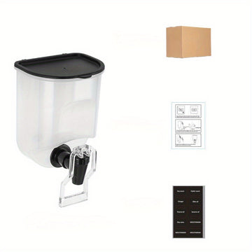 1pc Dispensador de pared ClearView para cocina y baño - Multifuncional, manual, de plástico, para jabón y champú, no necesita electricidad, 14,5 cm x 11,0 cm