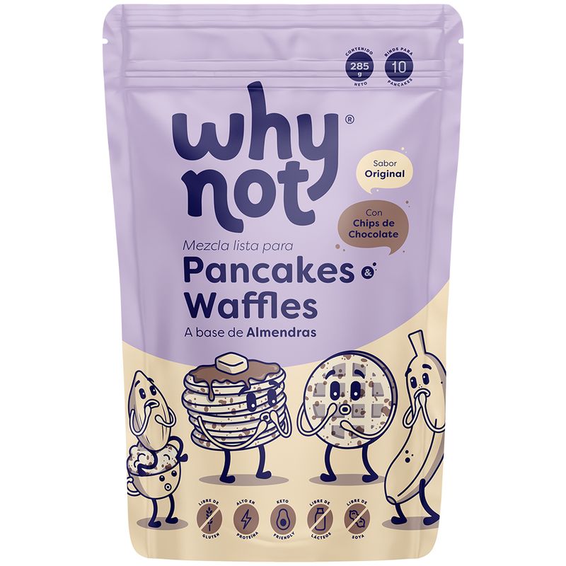 MEZCLA PANCAKES WHYNOT 285G ALMEND CHISP