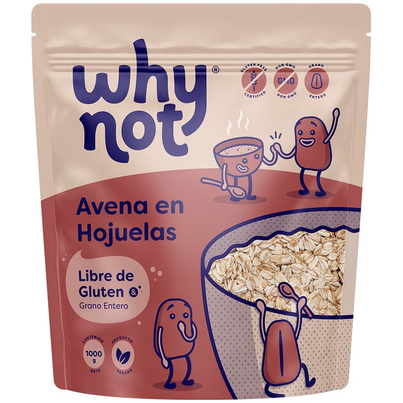 AVENA WHY NOT 1000G HOJUELAS SIN GLUTEN