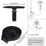 Lavaplatos de cocina fácil de instalar - Diseño de múltiples boquillas y alta presión para limpieza rápida de biberones y utensilios de bar, material ABS duradero