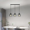 3 Luces de Colgante para Comedor, Luces de Cárcel Retro, Luz de Techo de Granja Ajustable de Altura, Luces de Cocina, Luz de Granja Colgante Negra para Luces de Colgante Industriales para Comedor, Dormitorio, Pasillo