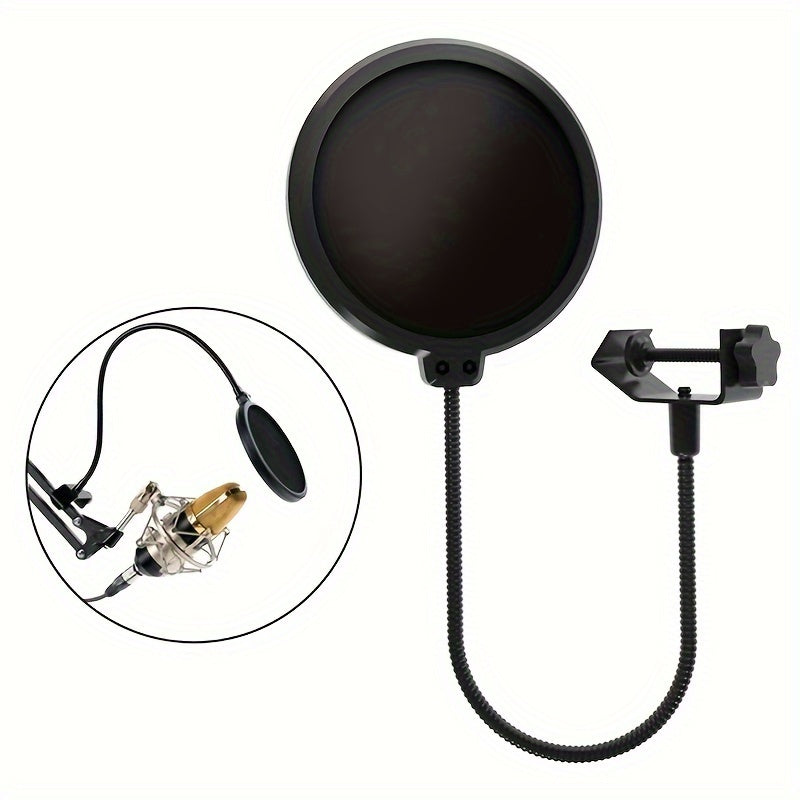 [Viento Doble Capa para Micrófono] Protector de Viento para Micrófono de Doble Capa - Conector XLR para Karaoke, Streaming y Grabación de Podcasts