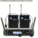 Sistema de Micrófono Inalámbrico Profesional GLXD4 para Cabeza - 2 Canales, Frecuencia UHF Ajustable (550Hz-599Hz), Micrófonos Dinámicos de Mano de Metal con Diadema Resistente, Ideal para Karaoke, Cantar, Streaming, Juegos y Videoconferencias, Micrófono