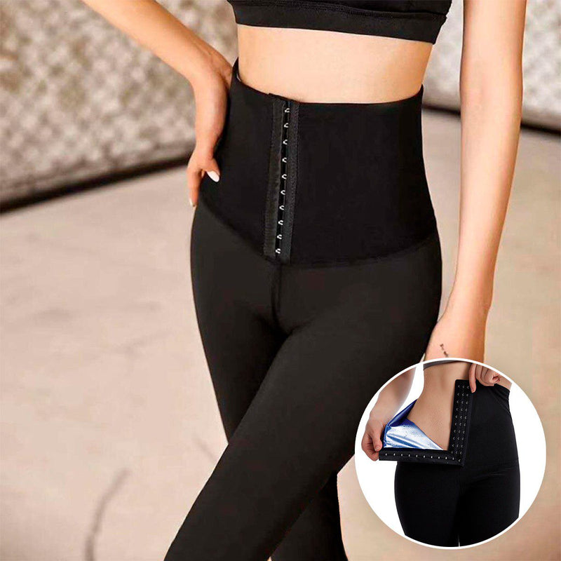 Pantalón Cinturilla Mujer Faja Broches Sauna Reductora Neopreno 22010