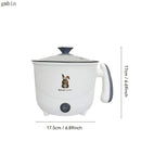 1pc Olla Eléctrica Blanca Multifuncional de Una Capa, Enchufe Americano 110V-130V, No Requiere Batería, Muy Adecuada para Hogar, Residencia Universitaria, Oficina - Para Freír, Estofar, Cocinar al Vapor