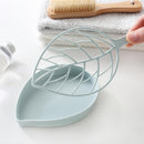 Jabonera con Forma de Hoja y Bandeja de Drenaje - Plástico Duradero, Perfecta para la Organización y Decoración del Baño
