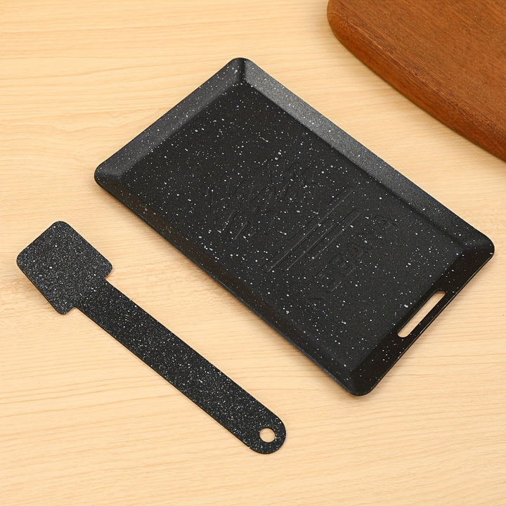 Sartén de parrilla antiadherente estilo japonés - Placa de BBQ mini cuadrada para cocinar al aire libre, ideal para asar carne, verduras y arroz - Hierro duradero con distribución de calor uniforme, sartén de parrilla