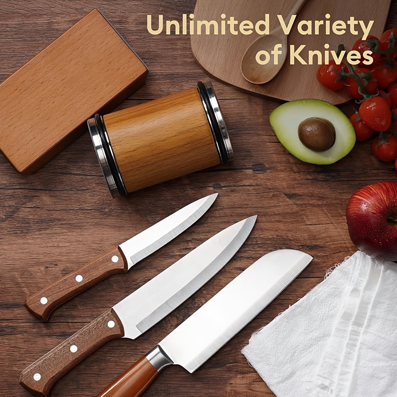 Afilar cuchillos magnéticos profesionales con piedras de afilado de diamante, ángulos de 15° y 20°, cuerpo portátil de aluminio, fácil de reemplazar, ideal para cuchillos de cocina, regalo perfecto para Navidad o cumpleaños.
