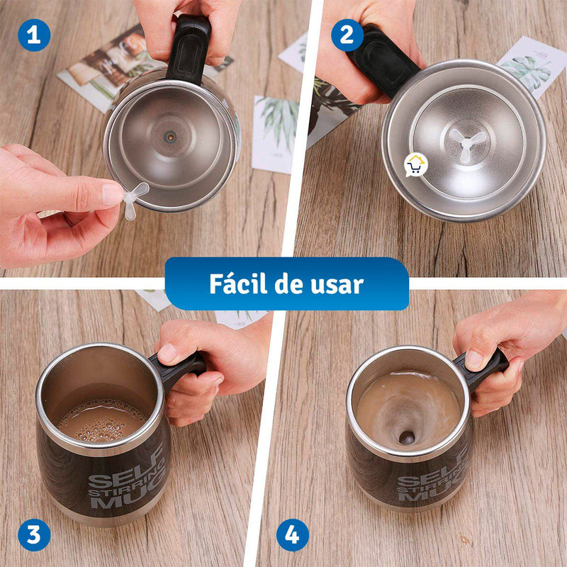 Taza Mug Mezclador Eléctrico Vaso Batidor Café Chocolate 9402
