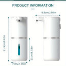 Dispensador de jabón sin contacto, dispensador automático de jabón, dispensador de jabón de pared para baño con carga rápida USB y pantalla de energía, 4 configuraciones ajustables, capacidad de 12.85 oz